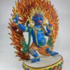 Buddhist Statue of Vajrapani Chana Dorje with Traditional Color Finishing and Gold-Painted Face - Image 3