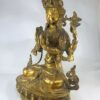 Old Stock Statue Of Chenrezig, Full Fire Gold Plated - Image 4