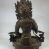 Old Stock Buddhist Handmade Statue Of Vajrasattva, Chocolate Oxidation - Image 5