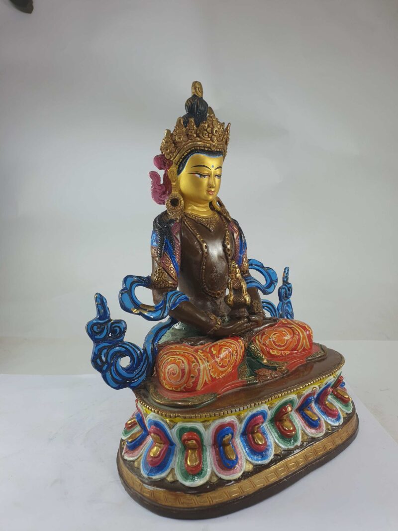 Buddhist Statue Of Aparimita Traditional Color Finishing, Chepame, Amitayus - Image 2