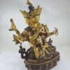 Buddhist Statue Of Ushnisha Vijaya Aka. Namgyalma, Partly Gold-Plated, Painted Face - Image 2
