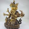 Buddhist Statue Of Ushnisha Vijaya Aka. Namgyalma, Partly Gold-Plated, Painted Face - Image 4
