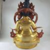 Buddhist Statue of Yellow Jambhala (Full Gold Plated with Painted Face) - Image 5