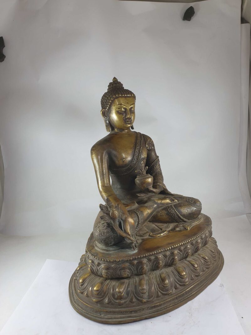 Buddhist Statue of Medicine Buddha (Bronze Finishing) - Image 2
