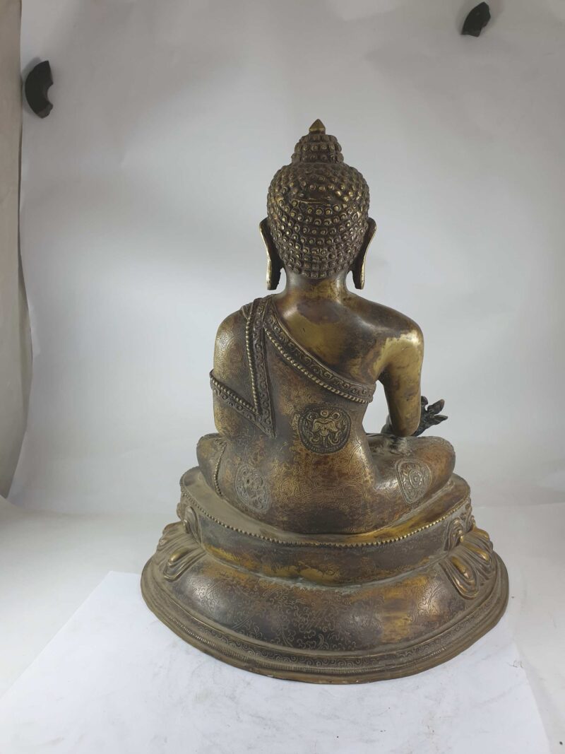 Buddhist Statue of Medicine Buddha (Bronze Finishing) - Image 5