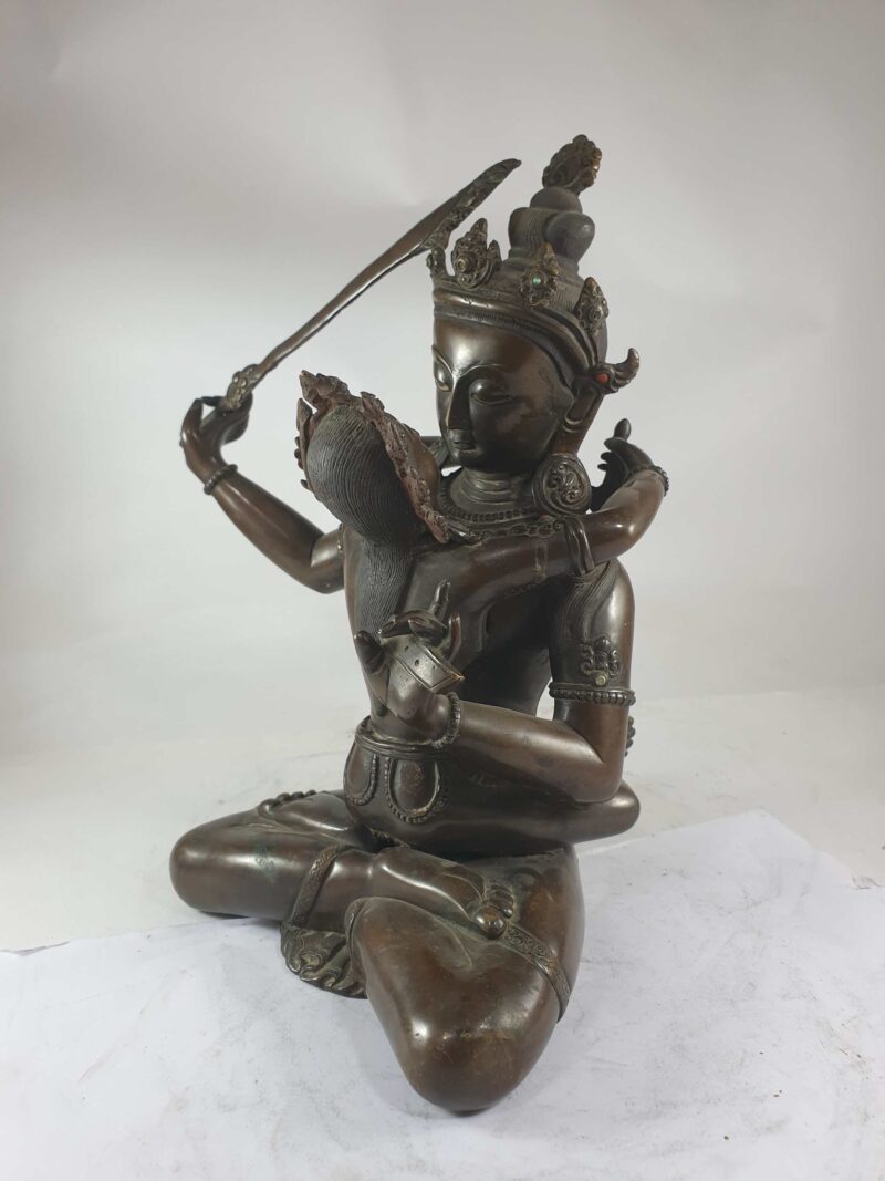 Buddhist Statue of Manjushri with Consort (Yab-Yum) - Image 3