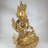 Buddhist Statue of Chenrezig, Full Gold Plated and Painted Face - Image 2