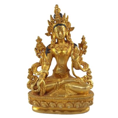 Buddhist Statue of White Tara, Full Gold Plated