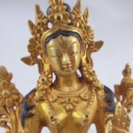 Buddhist Statue of White Tara, Full Gold Plated - Image 3