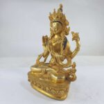 Buddhist Statue of Chenrezig, Full Gold Plated - Image 5