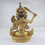 Buddhist Statue of Manjushri, Full Gold Plated - Image 4