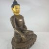 Shakyamuni Buddha Statue – Chocolate Oxidized, Painted Face - Image 2