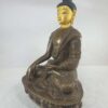 Shakyamuni Buddha Statue – Chocolate Oxidized, Painted Face - Image 3