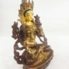 Buddhist Statue of White Tara – Partly Gold Plated, Painted Face - Image 2