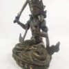 Green Tara Statue – Old Stock, Partly Gold Plated, Gold-Painted Face - Image 3