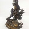 Buddhist Statue of White Tara – Chocolate Oxidized Finish - Image 3