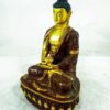 Buddhist Statue of Amitabha Buddha – Partly Gold-Plated, Painted Face - Image 3