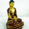 Buddhist Statue of Amitabha Buddha – Partly Gold-Plated, Painted Face - Image 2