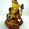 Buddhist Statue of Chenrezig – Partly Gold-Plated, Painted Face - Image 3