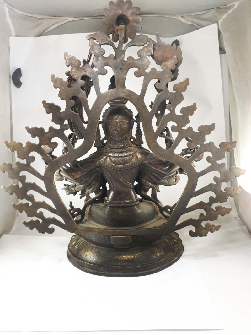 Buddhist Statue of Cundi – Chocolate Oxidized Finish - Image 5