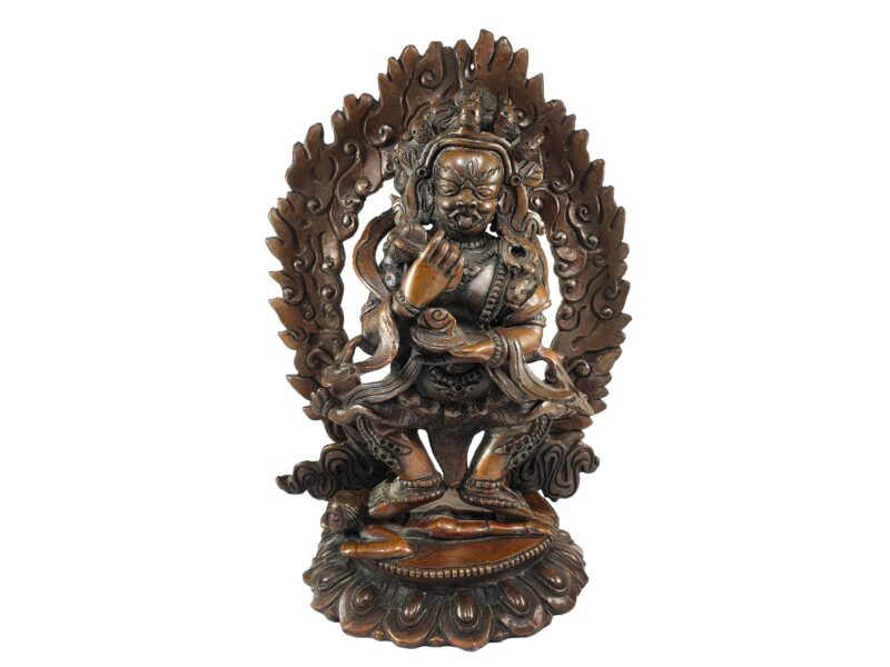 Buddhist Statue of Mahakala Panjaranatha – Chocolate Oxidized Finish