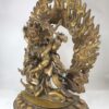 Buddhist Statue of Black Mahakala – Six-Armed Form with Bronze Finish - Image 5