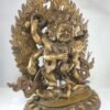Buddhist Statue of Black Mahakala – Six-Armed Form with Bronze Finish - Image 2