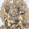 Buddhist Statue of Black Mahakala – Six-Armed Form with Bronze Finish - Image 3