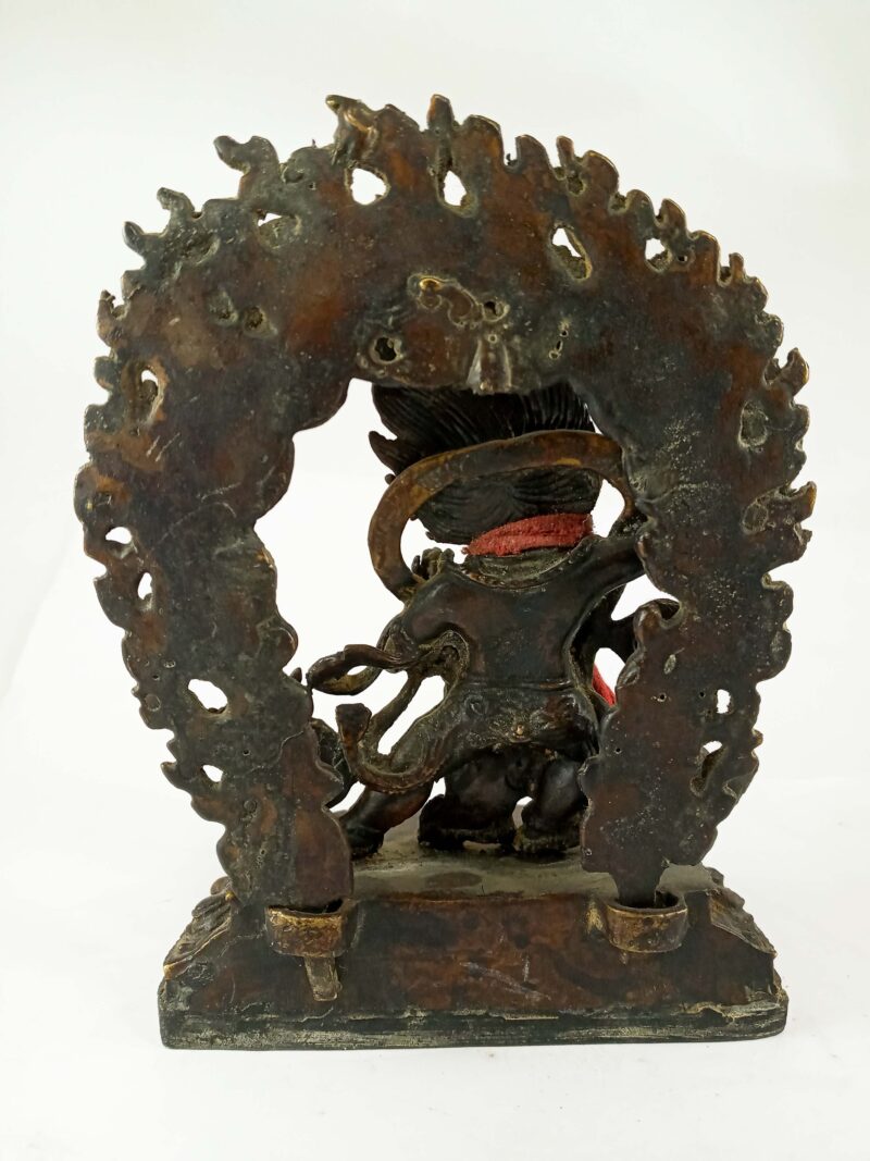 Buddhist Statue of Vajrapani – Chana Dorje, Antique Patina Finish - Image 5