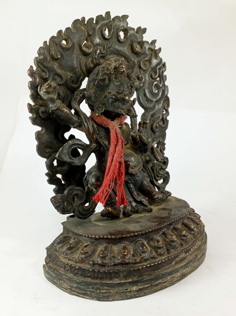 Buddhist Statue of Vajrapani – Chana Dorje, Antique Patina Finish - Image 2