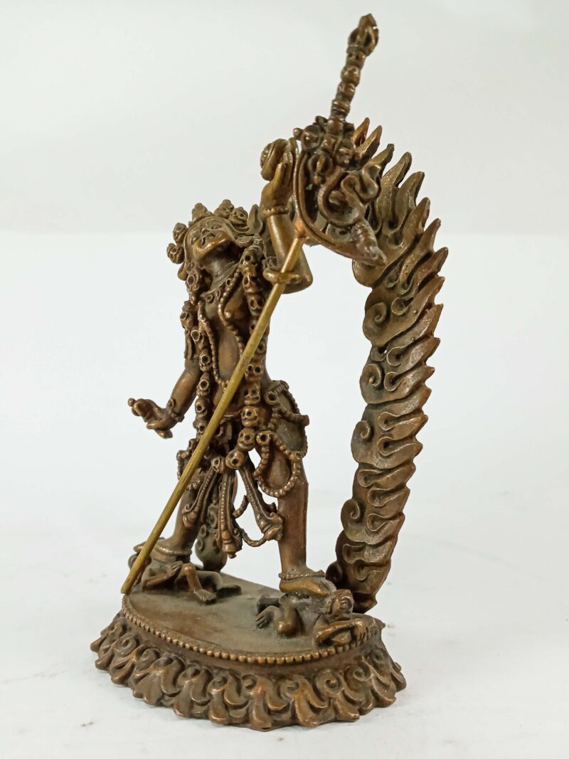 Buddhist Miniature Statue of Vajrayogini – Chocolate Oxidized Finish - Image 3