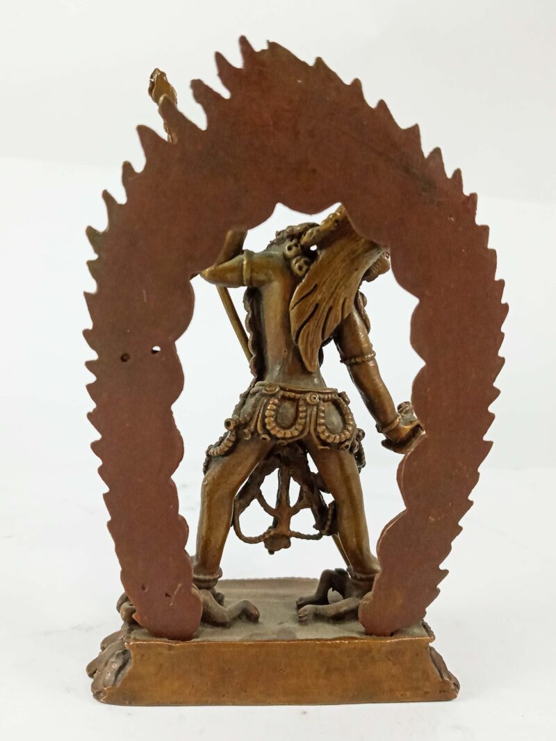 Buddhist Miniature Statue of Vajrayogini – Chocolate Oxidized Finish - Image 4