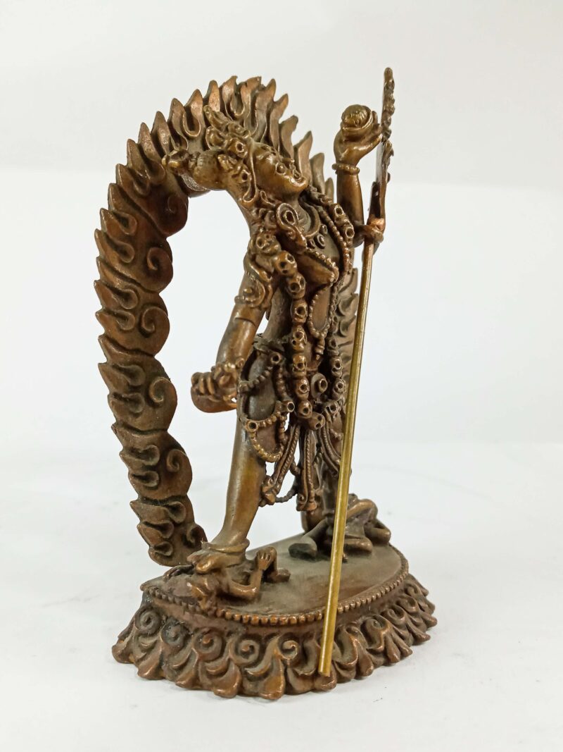 Buddhist Miniature Statue of Vajrayogini – Chocolate Oxidized Finish - Image 2