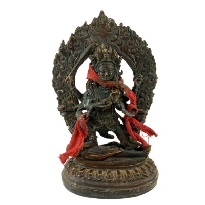 Buddhist Statue of Mahakala Four Arms – Antique Finishing