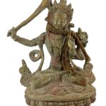 Buddhist Statue of Manjushri – Antique Finishing - Image 3