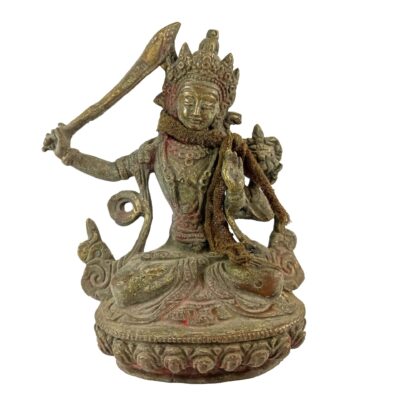 Buddhist Statue of Manjushri – Antique Finishing