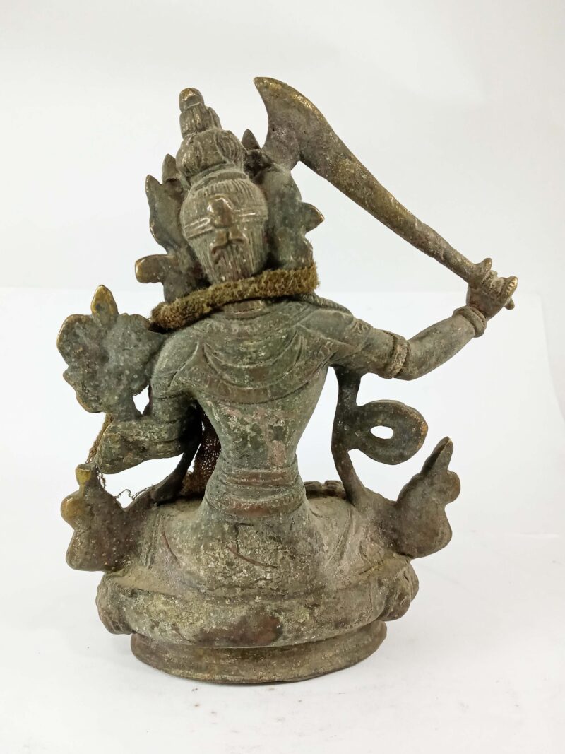 Buddhist Statue of Manjushri – Antique Finishing - Image 5