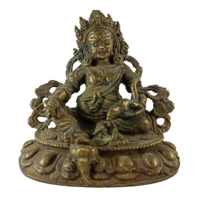 Buddhist Statue of Yellow Jambhala – Antique Finishing