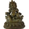 Buddhist Statue of Yellow Jambhala – Antique Finishing - Image 3