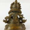 Buddhist Statue of Yellow Jambhala – Antique Finishing - Image 5