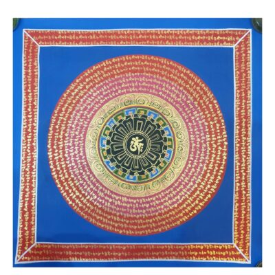 Stock Clearance – Hand-Painted Mantra Mandala (Square Mandala)