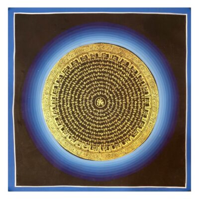 Stock Clearance – Hand-Painted Mantra Mandala (Square Mandala)