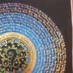 Stock Clearance – Hand-Painted Mantra Mandala (Square Mandala) - Image 3