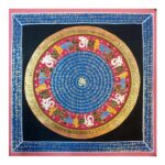 Stock Clearance – Hand-Painted Mantra Mandala (Square Mandala)