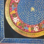 Stock Clearance – Hand-Painted Mantra Mandala (Square Mandala) - Image 4