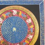 Stock Clearance – Hand-Painted Mantra Mandala (Square Mandala) - Image 3