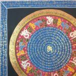 Stock Clearance – Hand-Painted Mantra Mandala (Square Mandala) - Image 2