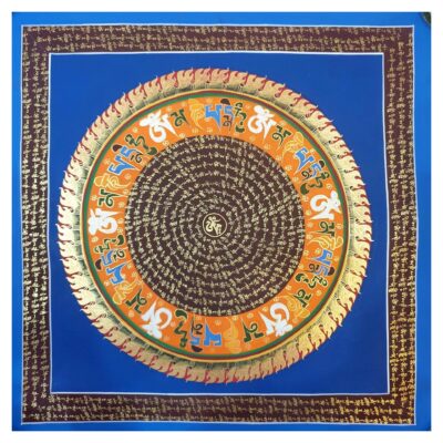 Stock Clearance – Hand-Painted Mantra Mandala (Square Mandala)