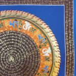 Stock Clearance – Hand-Painted Mantra Mandala (Square Mandala) - Image 3