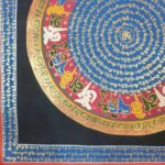 Stock Clearance – Hand-Painted Mantra Mandala (Square Mandala) - Image 4